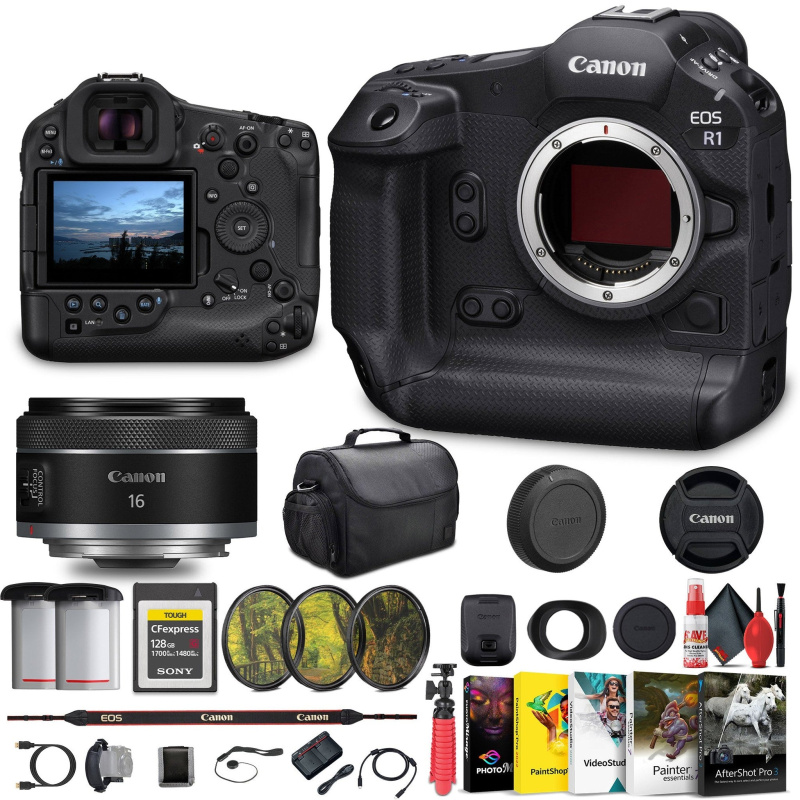 Canon EOS R1 Mirrorless Camera - 24MP, Full-Frame Stacked BSI CMOS Sensor Bundle (International Model)