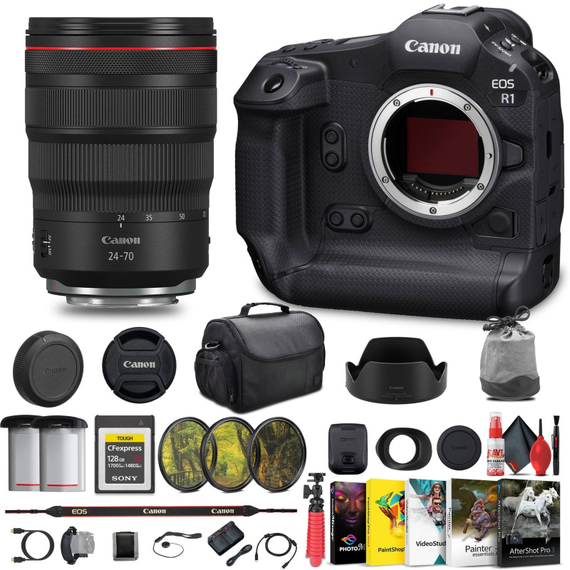 Canon EOS R1 Mirrorless Camera - 24MP, Full-Frame Stacked BSI CMOS Sensor Bundle (International Model)