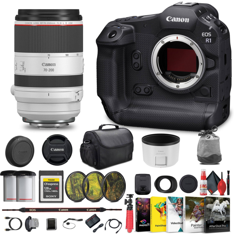Canon EOS R1 Mirrorless Camera - 24MP, Full-Frame Stacked BSI CMOS Sensor Bundle (International Model)