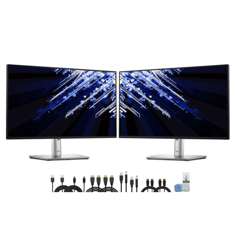 2 x Dell P2425H 24" Full HD, (1920 x 1080) Display, 16:9 IPS, LED, 100Hz Monitor Bundle