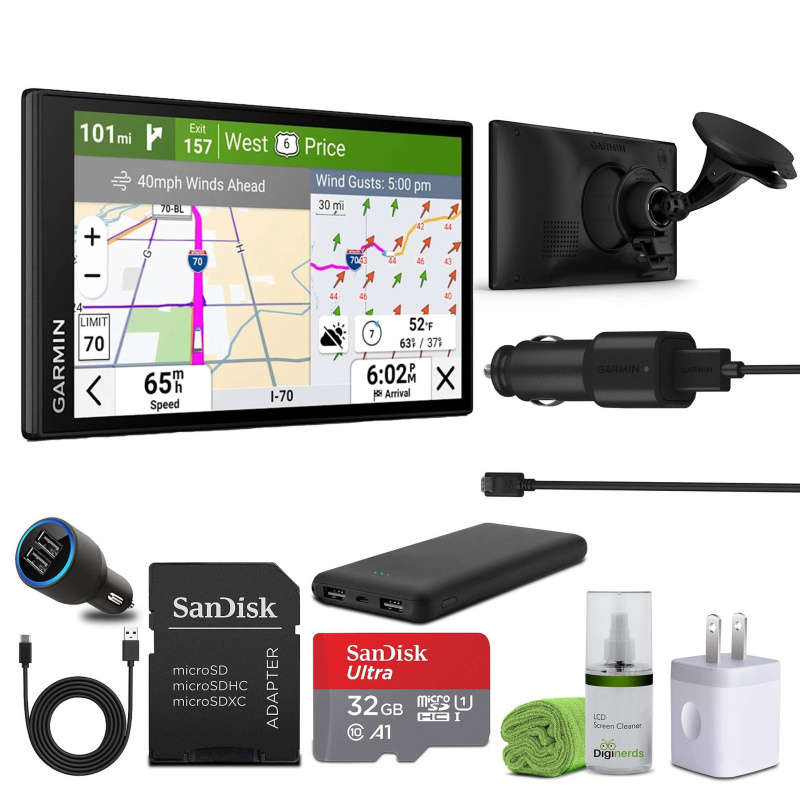 Garmin Dezl OTR620, Large, Easy-to-Read 6” GPS Truck Navigator Bundle