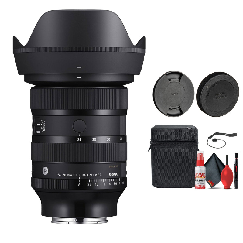 Sigma 24-70mm f/2.8 DG DN II Art Lens for Sony E Bundle with Accessories