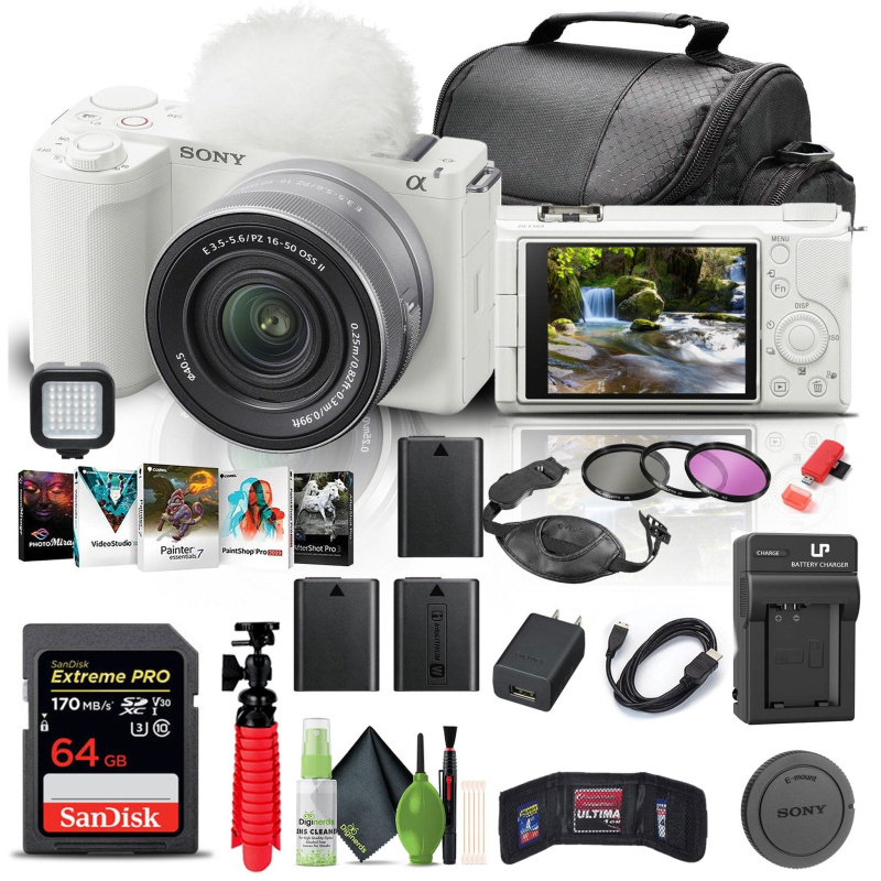Sony Alpha ZV-E10 II Mirrorless Camera W/ 16-50mm Lens + 64GB Memory Card + Filter + More