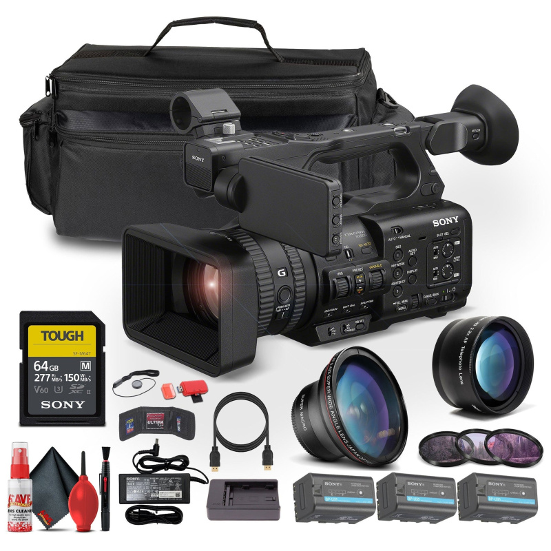 Sony PXW-Z200 XDCAM Camcorder + 2 x BP-U35 Battery + 64GB Card + Case + More