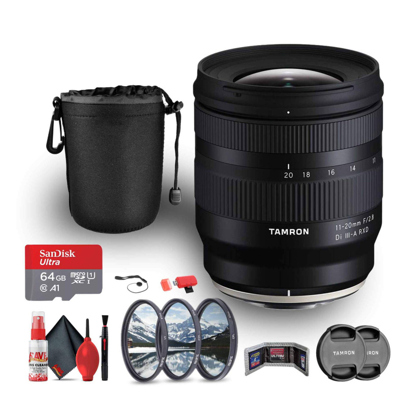 Tamron 11-20mm f/2.8 Di III-A RXD Lens for Fujifilm X Bundle with Accessories