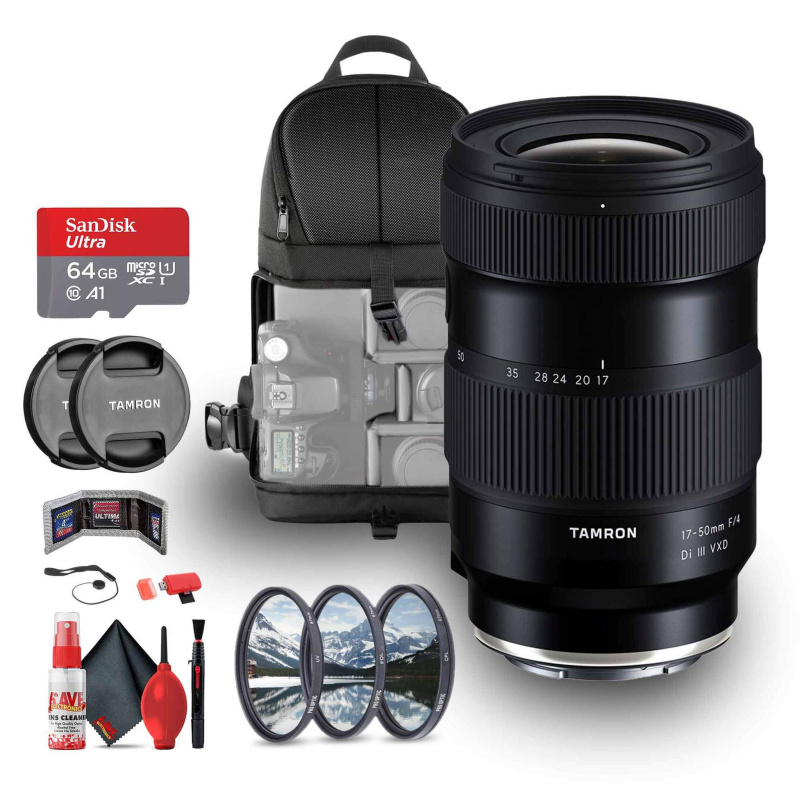 Tamron 17-50mm f/4 Di III VXD Lens for Sony E Bundle with Accessories