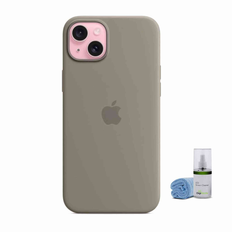 Apple iPhone 15 Plus Silicone Case - Clay Bundle