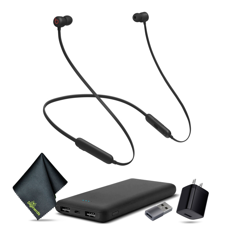 Beats Flex Wireless In-Ear Headphones (Black) Bundle + Accessories