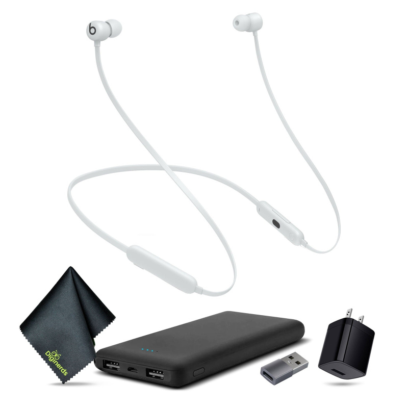 Beats Flex Wireless In-Ear Headphones (Gray) Bundle + Accessories