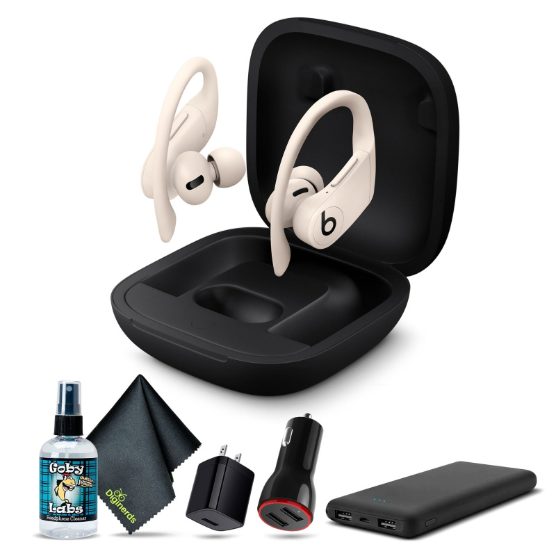 Beats by Dr. Dre Powerbeats Pro In-Ear Wireless Headphones (Ivory) Bundle With More Accessories
