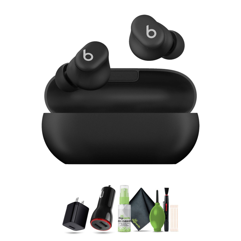 Beats by Dr. Dre Solo Buds, Wireless Bluetooth Earbuds (Matte Black) Bundle With More Accessories
