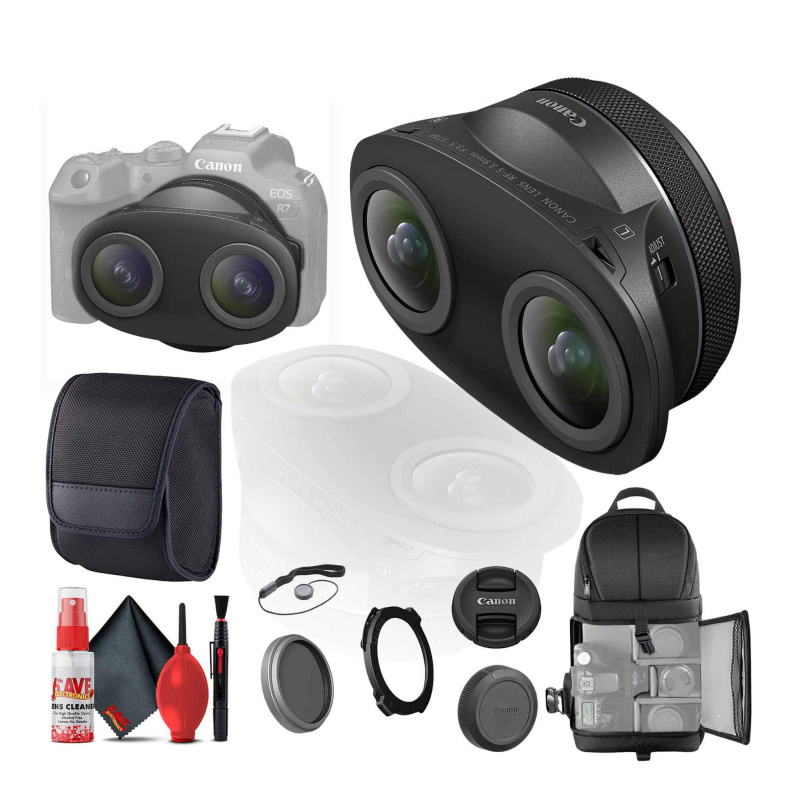 Canon RF-S 3.9mm f/3.5 STM Dual Fisheye Lens (Canon RF) (6578C002) + More (International Model)