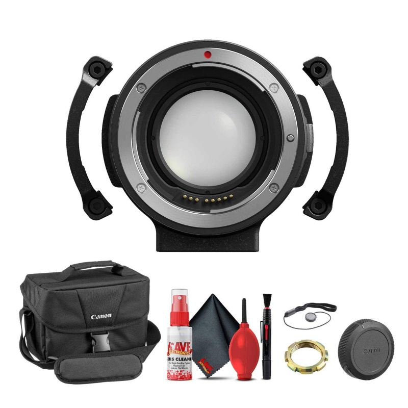Canon Mount Adapter EF-EOS R 0.71x (4757C001) + Shoulder Bag + Cap Keeper + Cleaning Kit (International Model)
