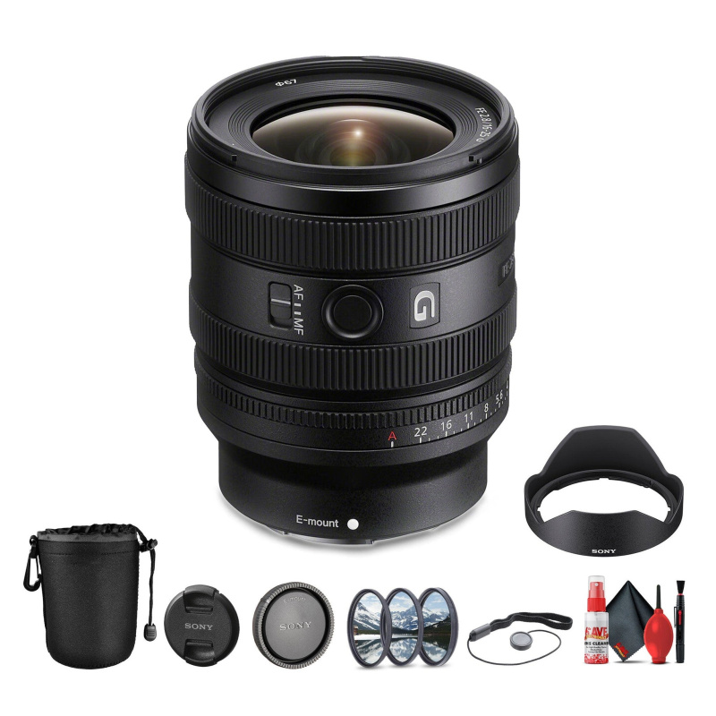 Sony FE 16-25mm f/2.8 G Lens (Sony E) (SEL1625G) + Filter Kit + Lens Pouch + More - Bundle