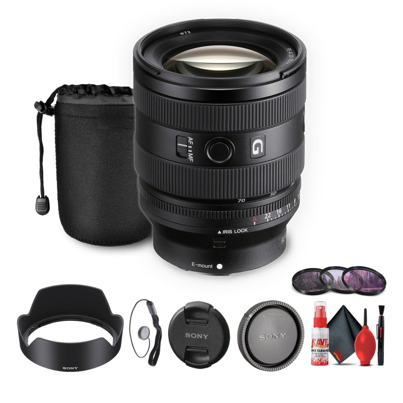 Sony FE 20-70mm f/4 G Lens (Sony E) (SEL2070G) + Filter Kit + Lens Pouch + More - Bundle