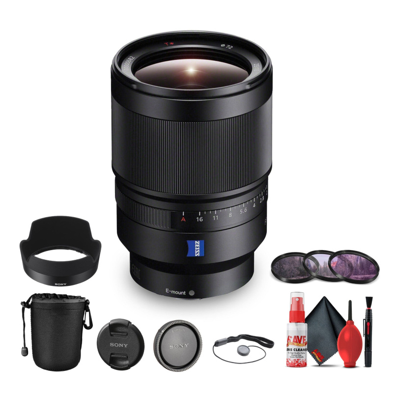 Sony Distagon T FE 35mm f/1.4 ZA Standard Lens for Mirrorless Cameras (SEL35F14Z) - Bundle