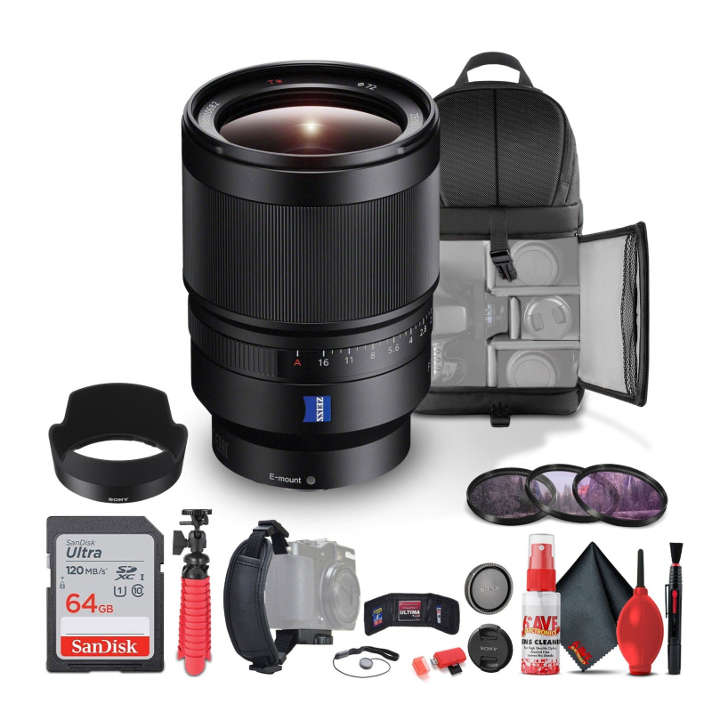 Sony Distagon T FE 35mm f/1.4 ZA Standard Lens for Mirrorless Cameras (SEL35F14Z) - Bundle