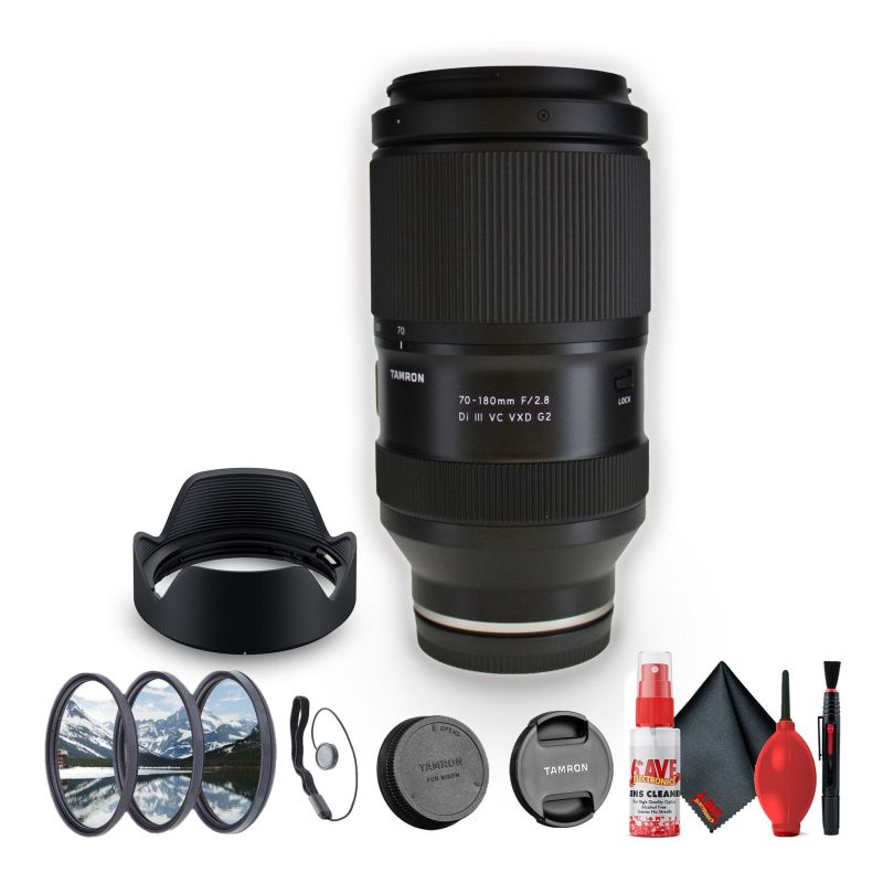 Tamron 70-180mm f/2.8 Di III VC VXD G2 Lens For (Sony E) Mirrorless Cameras - Bundle