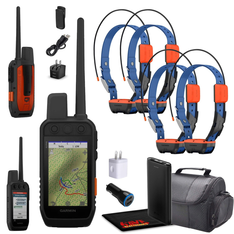 Garmin Alpha 300i Handheld With 4x Alpha T20 Tracking Collar For Dogs With GPS