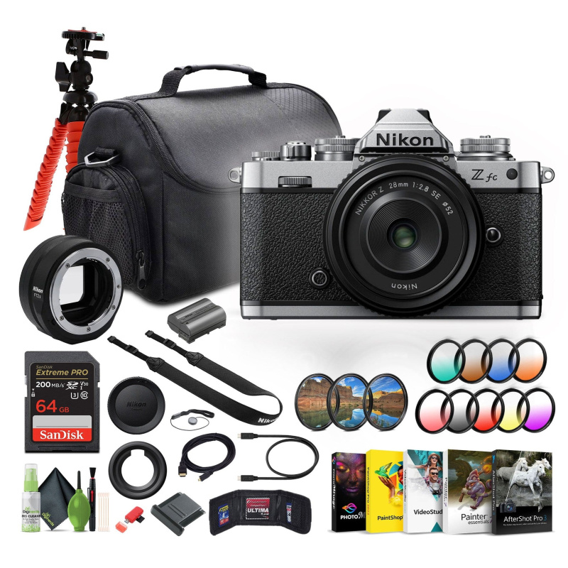 Nikon Z fc Mirrorless Digital Camera New + Z 28mm Lens + FTZ II Mount Adapter + More