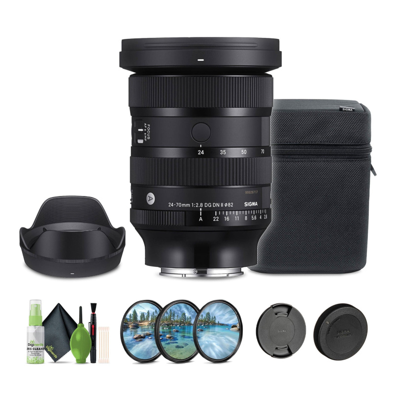 Sigma 24-70mm f/2.8 DG DN II Art Lens (Sony E) + Lens Filter Kit 82MM