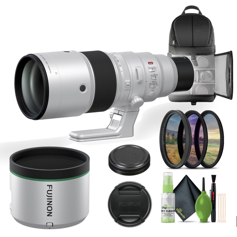FUJIFILM XF 500mm f/5.6 R LM OIS WR Lens + Cleaning kit + Backpack + More