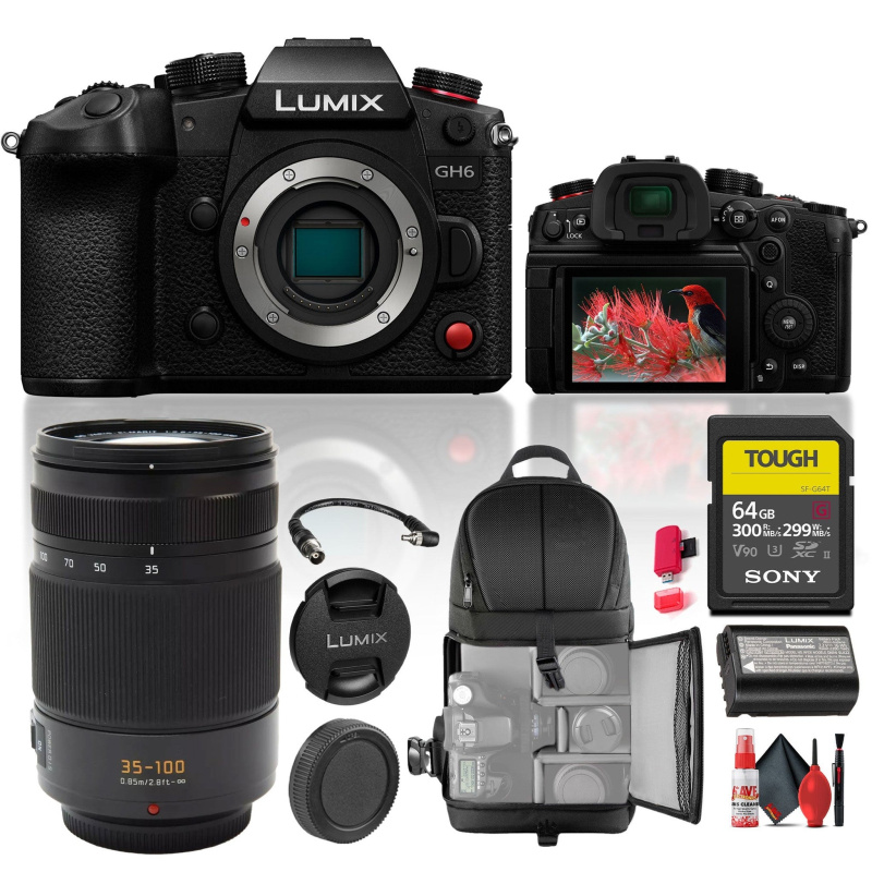 Panasonic Lumix GH6 Mirrorless Camera (Body Only) BUNDLE
