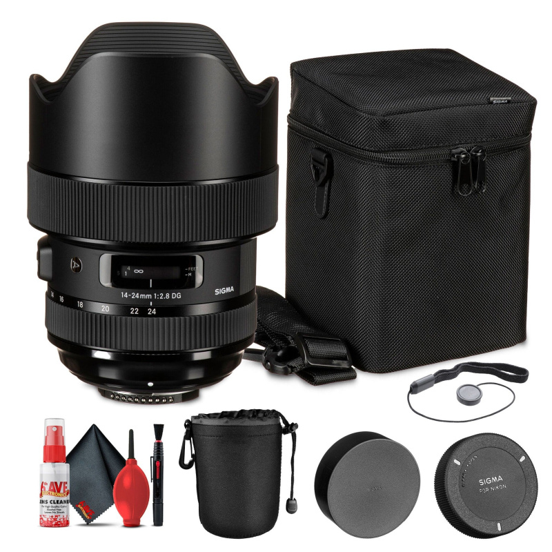Sigma 14-24mm f/2.8 DG HSM Art Lens for Nikon F BUNDLE