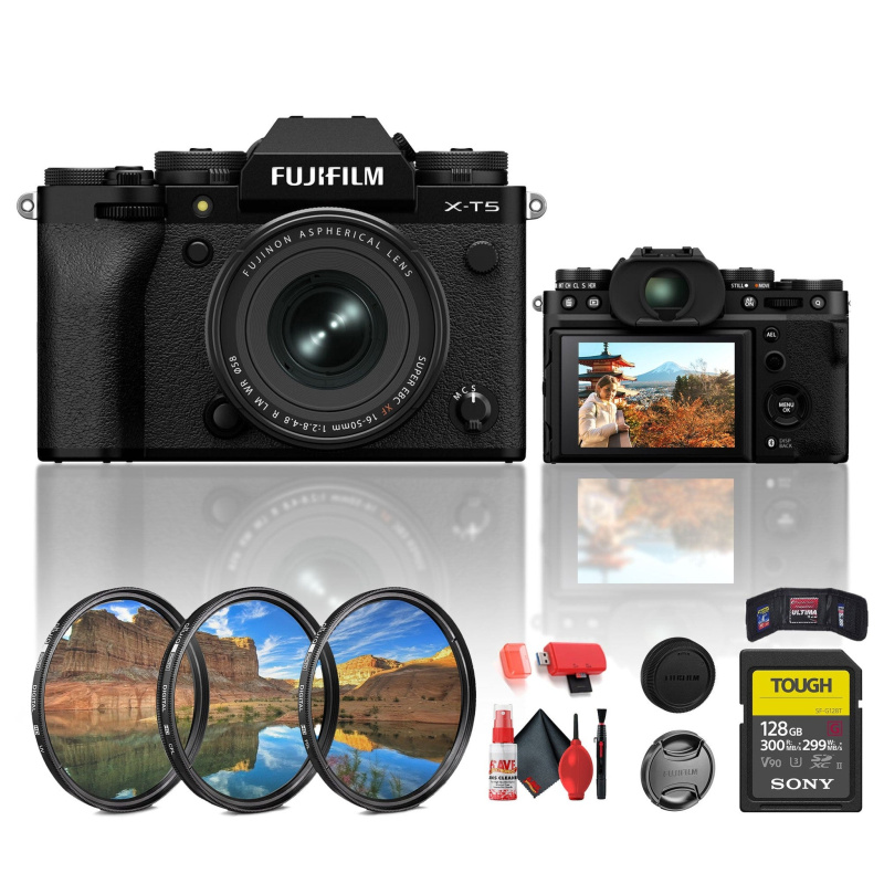 Fujifilm X-T5 Mirrorless Camera with XF 16-50mm f/2.8-4.8 Lens (Black) Bundle