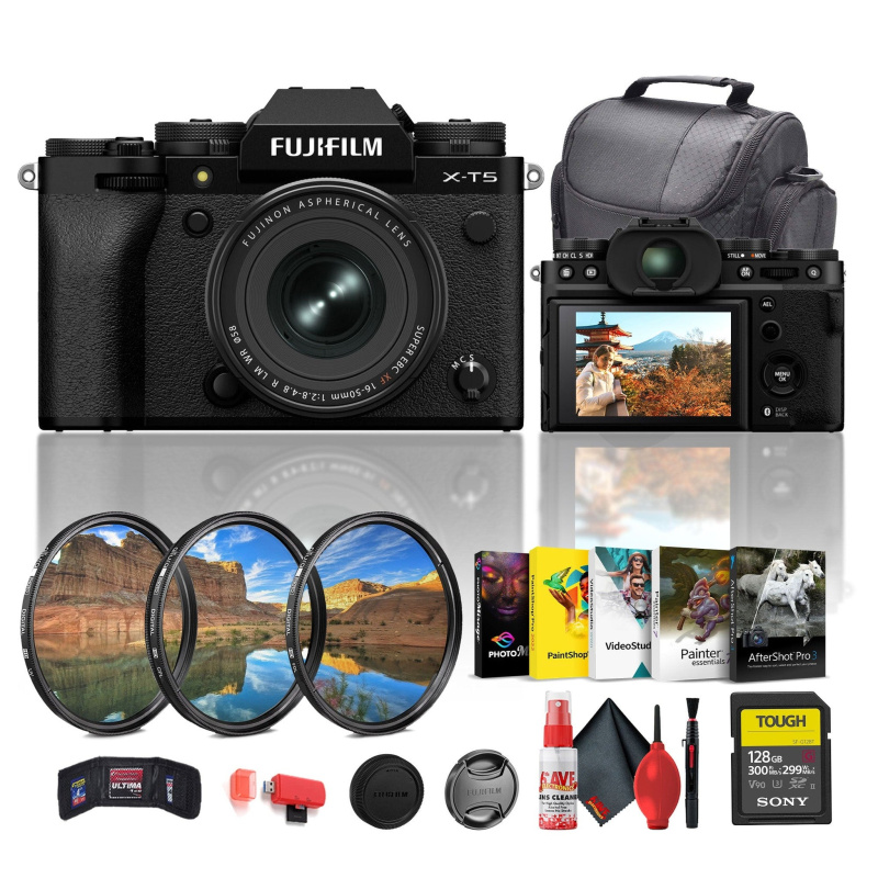 Fujifilm X-T5 Mirrorless Camera with XF 16-50mm f/2.8-4.8 Lens (Black) Bundle
