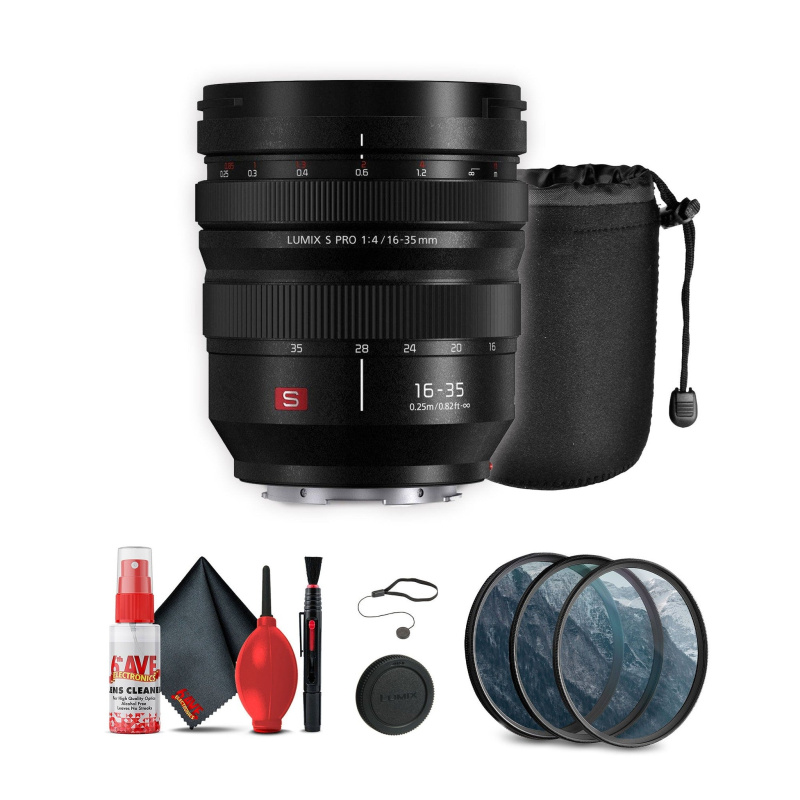 Panasonic Lumix S Pro 16-35mm f/4 Lens Bundle with Accessories