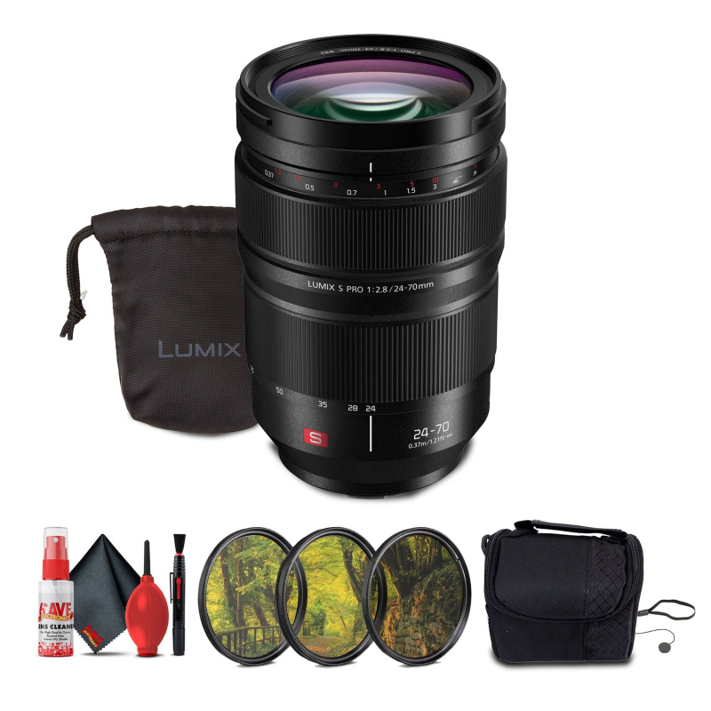 Panasonic Lumix S Pro 24-70mm f/2.8 Lens Bundle with Accessories