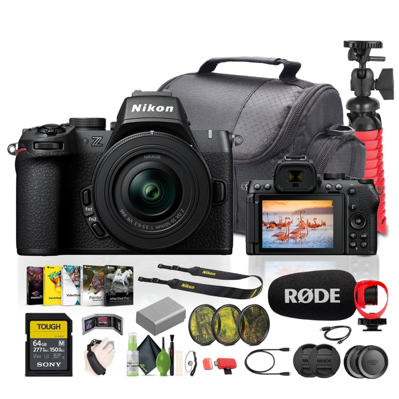 Nikon Z50II Mirrorless Camera+16-50mm Lens+Rode Microphone+Vlogging Accessories