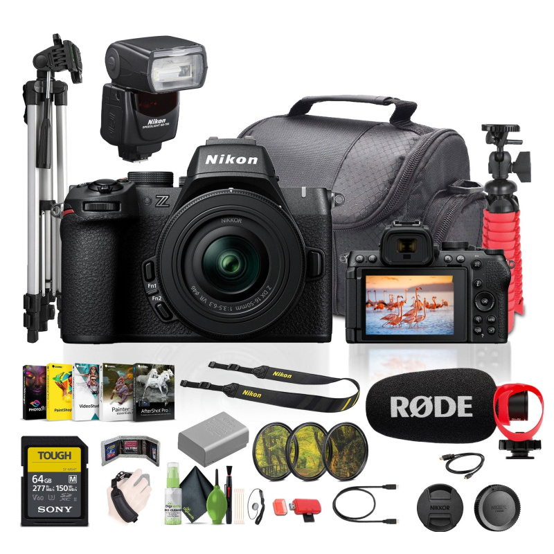 Nikon Z50II Mirrorless Camera + 16-50mm Lens+ Speedlight + Vlogging Accessories