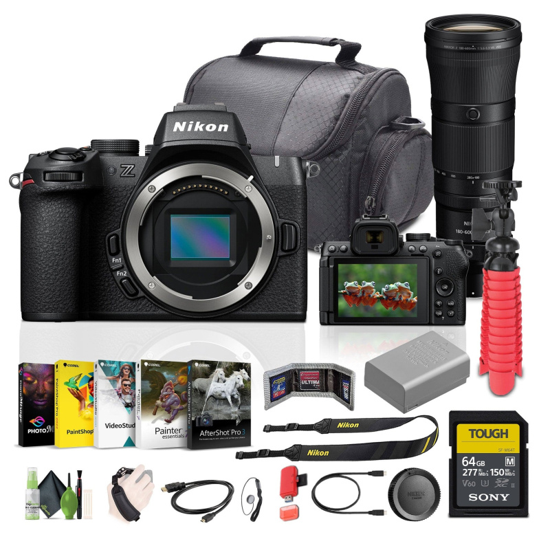 Nikon Z50II Mirrorless Camera Body + 180-600mm Lens (Nikon Z) + 64GB Memory Card