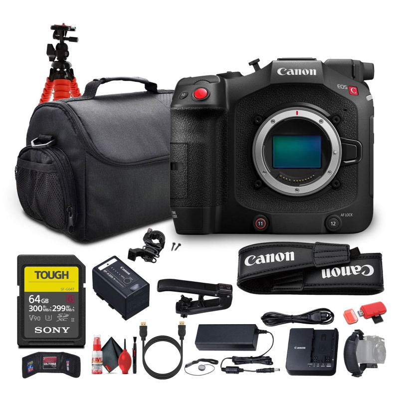Canon EOS C80 6K Full-Frame Cinema Camera (Canon RF) + 64GB Memory Card + More (International Model)