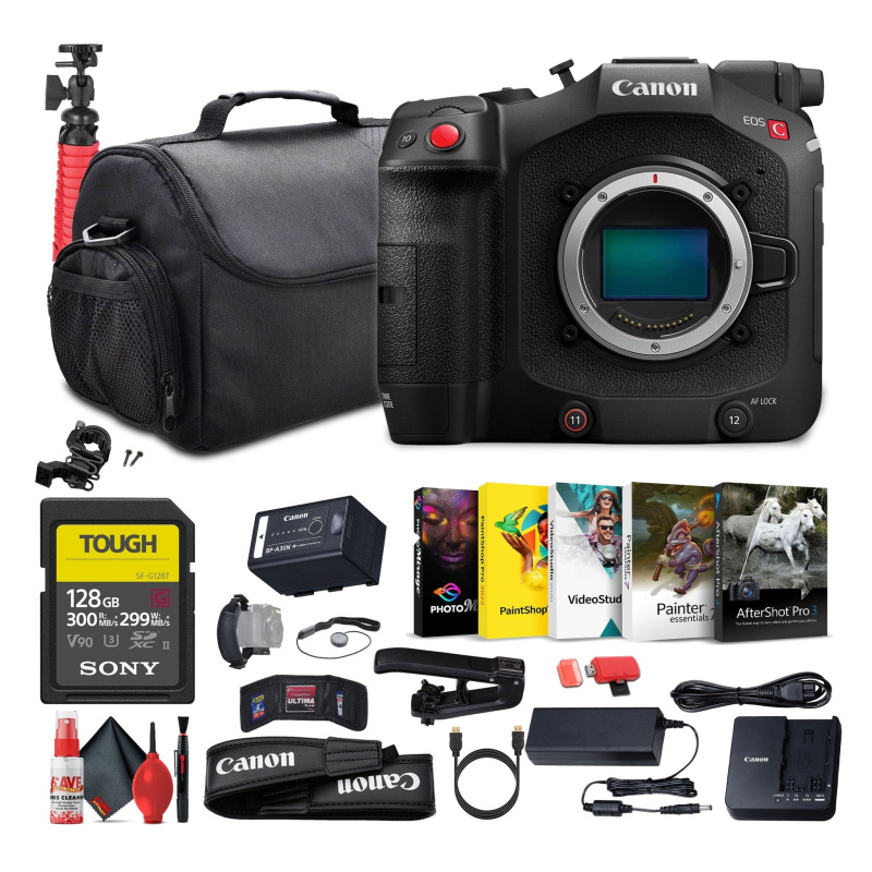 Canon EOS C80 6K Full-Frame Cinema Camera (Canon RF) + 128GB Memory Card + More (International Model)