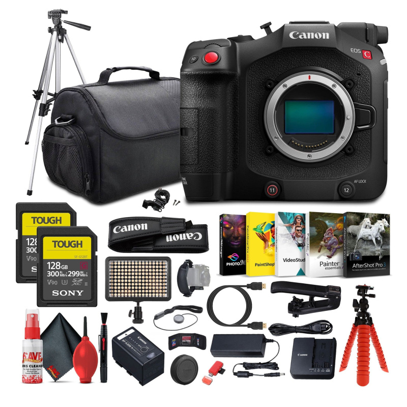 Canon EOS C80 6K Full-Frame Cinema Camera (Canon RF) + 128GB Memory Card + More (International Model)