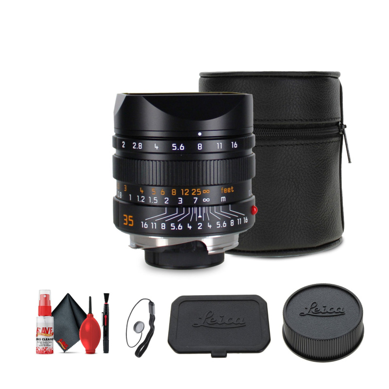 Leica APO-Summicron-M 35mm f/2 ASPH. Lens (Black) + Cleaning Kit + Lens Cap