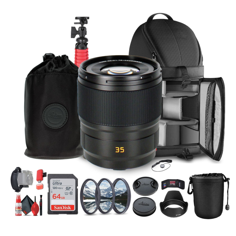Leica Summicron-SL 35mm f/2 ASPH. Lens (L-Mount) + Sling Backpack + More