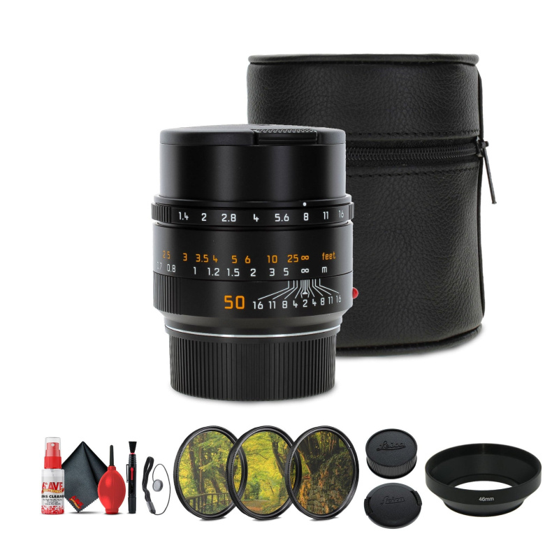 Leica Summilux-M 50mm f/1.4 ASPH. Lens + Lens Filter Kit + Cleaning Kit + More