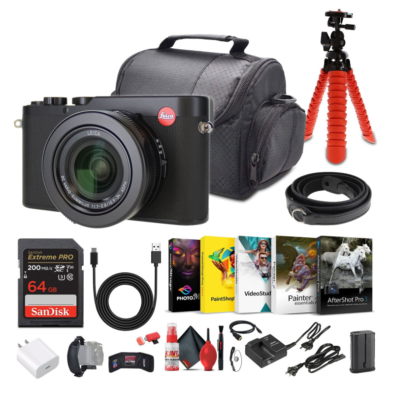 Leica D-Lux 8 Compact Digital Camera, 17MP 4/3" CMOS Sensor + 64GB Memory Card + More