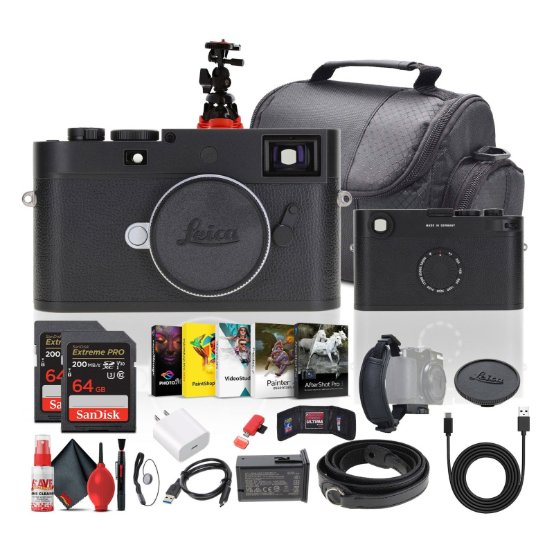 Leica M11-D Rangefinder Camera (Black) + 64GB Memory Card + Photography Software + More