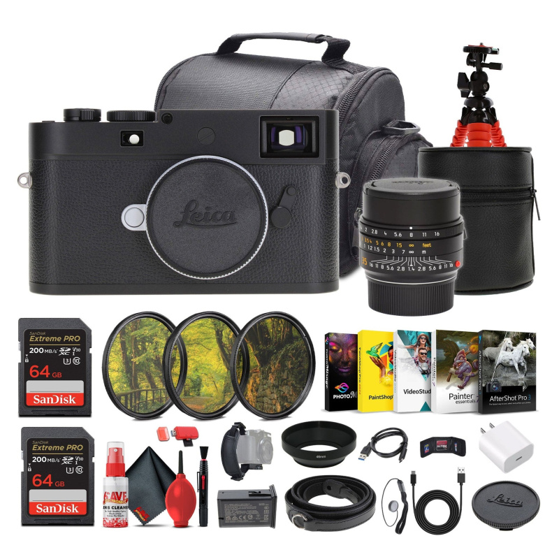 Leica M11-D Rangefinder Camera (Black) + Leica 35mm Lens + 64GB Memory Card + More
