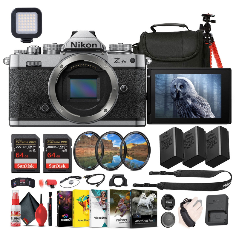 Nikon Z fc DX-Format Mirrorless Camera + EN-EL25 Battery + 64GB Memory Card + More