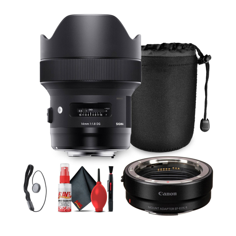 Sigma 14mm f/1.8 DG HSM Art Lens for Canon EF Bundle (International Model)