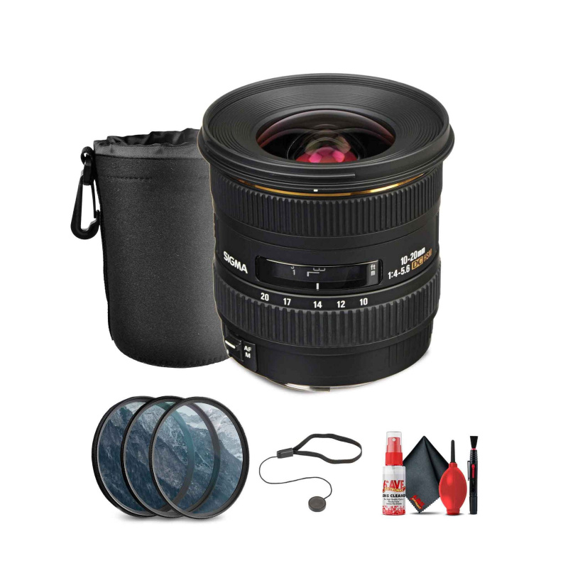 Sigma 10-20mm f/4-5.6 EX DC J Autofocus Lens for Pentax Digital Cameras Bundle