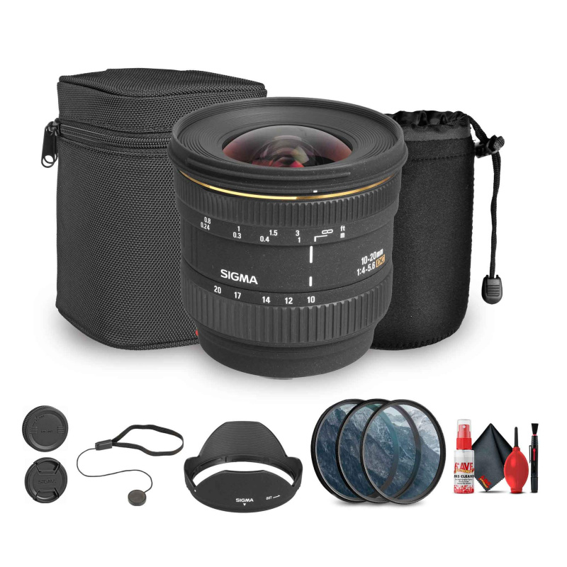 Sigma 10-20mm f/4-5.6D EX DC Lens for Sony A Bundle
