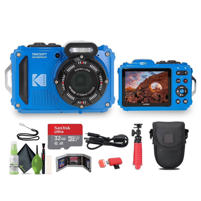 KODAK PIXPRO WPZ2 Rugged Waterproof Dustproof Digital Vlogging Camera (Blue)