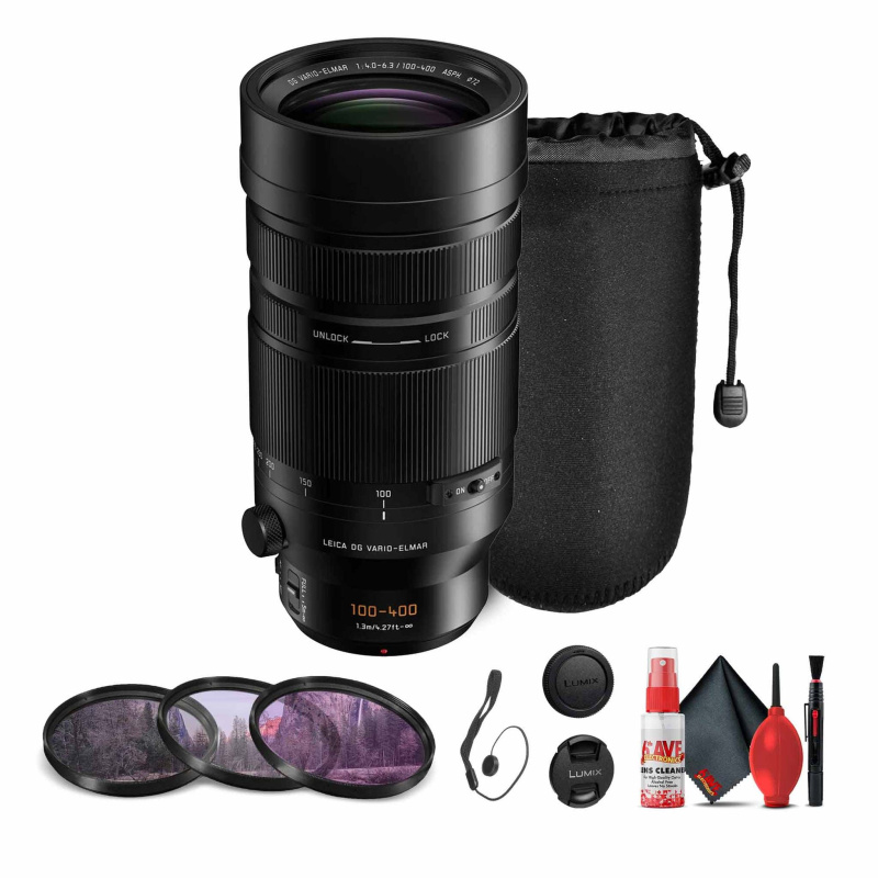 Panasonic Leica DG Vario-Elmar 100-400mm f/4-6.3 II ASPH Lens Bundle
